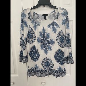 INC flower blouse